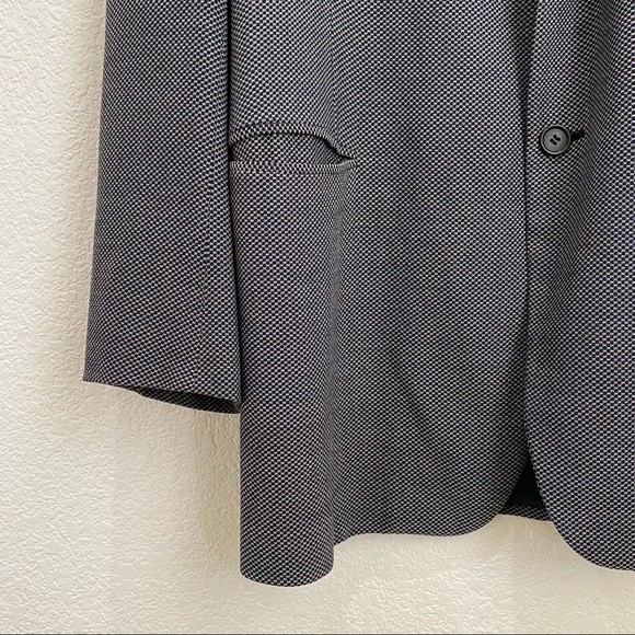 Giorgio Armani Borgonuovo 21 Navy Patterned Blazer - Picture 4 of 14